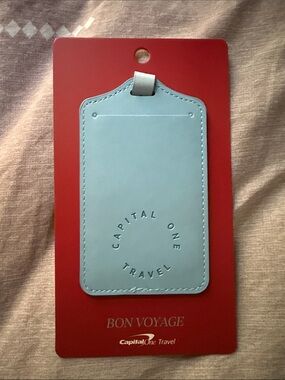 Capital One Light Sky Blue Travel Luggage ID Tag
